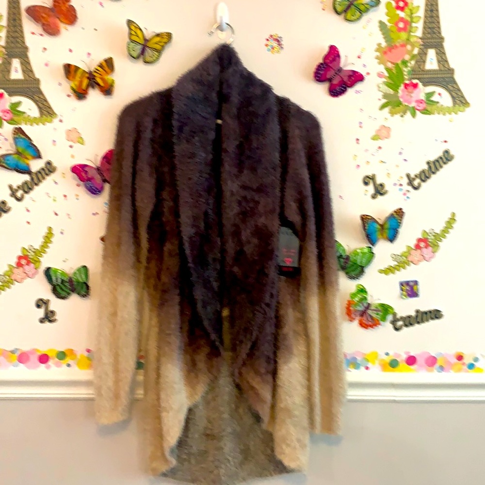 ❤️❤️Universal Fashion❤️❤️Great ombré asymmetrical warm cardigan🌸🦋🌺❣️